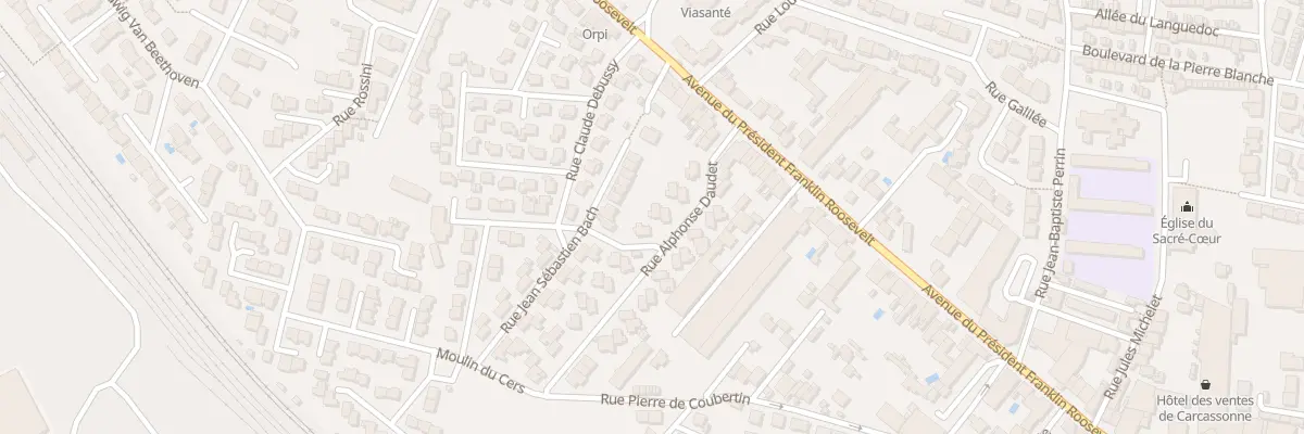 Plan du 23 Rue Alphonse Daudet à Carcassonne