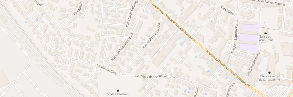 Plan du 20 Rue Alphonse Daudet à Carcassonne