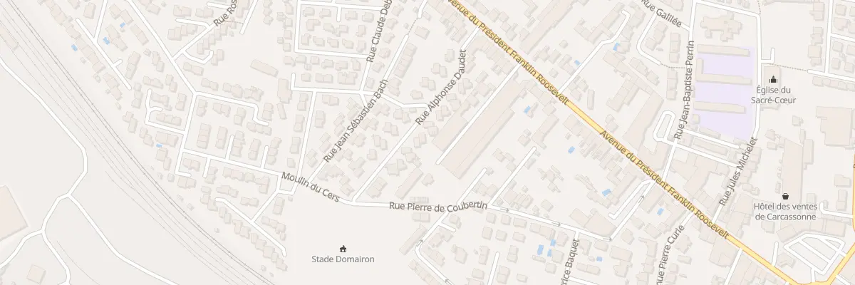 Plan du 18 Rue Alphonse Daudet à Carcassonne