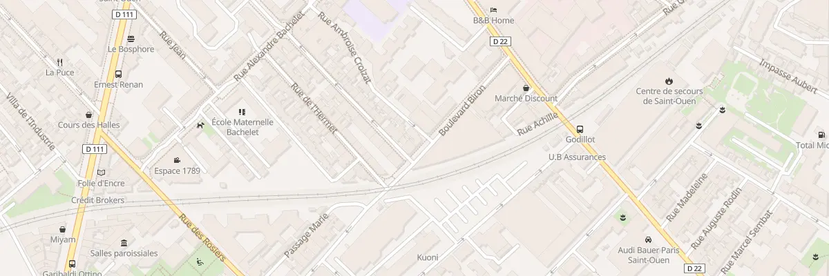 Plan du 1 Rue Ambroise Croizat à Saint-Ouen-sur-Seine
