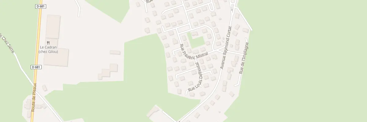Plan du 18 Rue Frédéric Mistral à Mauriac