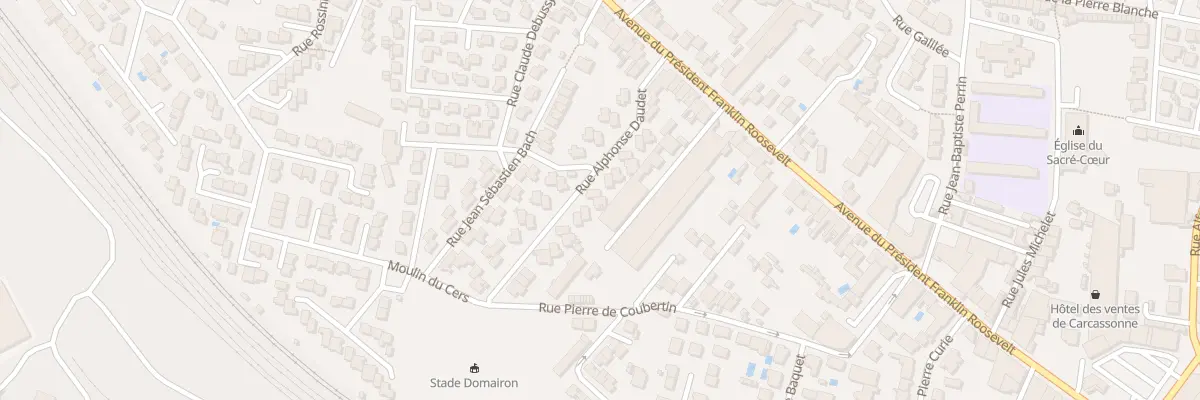 Plan du 22 Rue Alphonse Daudet à Carcassonne