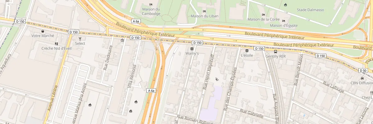 Plan du 6 Rue Pierre Marcel à Gentilly
