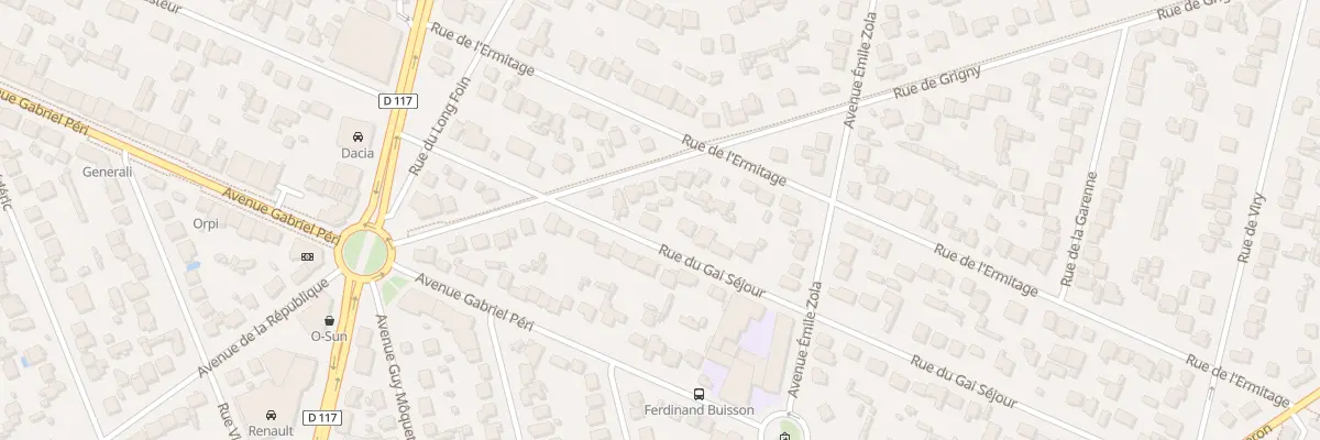 Plan du 17 Rue Gai Séjour à Sainte-Geneviève-des-Bois
