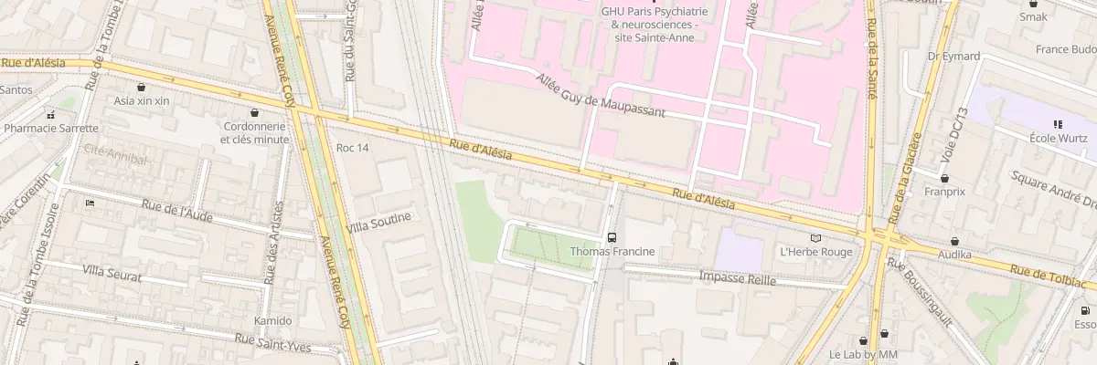Plan du 9B Rue d’Alésia à Paris 14e Arrondissement
