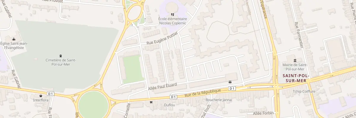 Plan du 15 Rue Jules Valles Saint Pol à Dunkerque