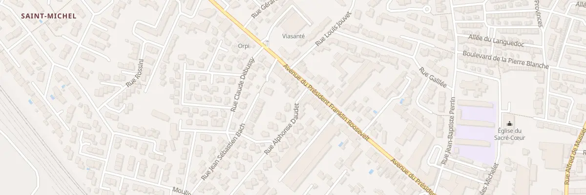 Plan du 31 Rue Alphonse Daudet à Carcassonne