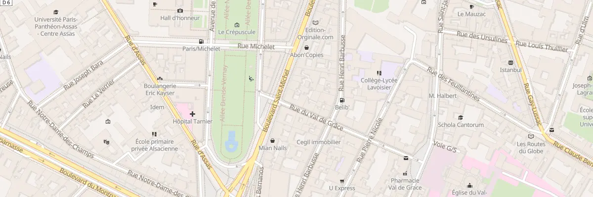 Plan du 137 Bd Saint-Michel à Paris 5e Arrondissement