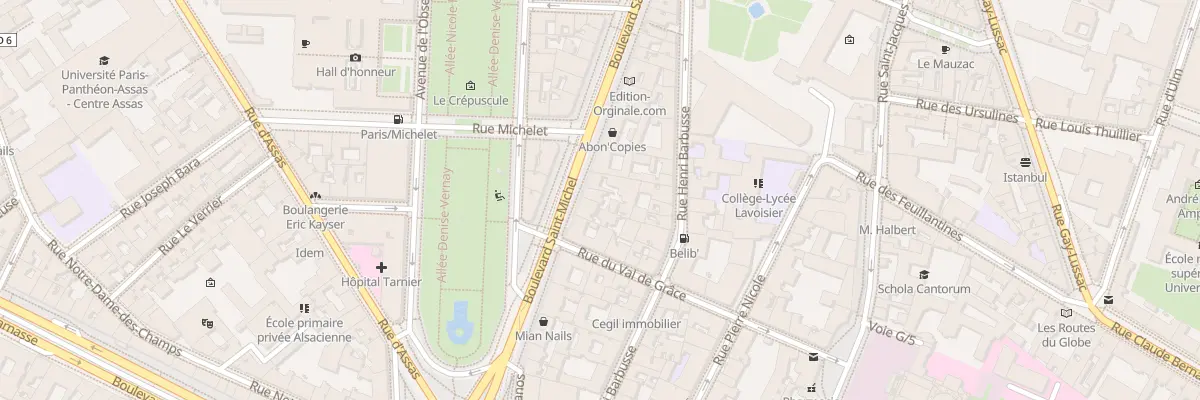 Plan du 133 Bd Saint-Michel à Paris 5e Arrondissement