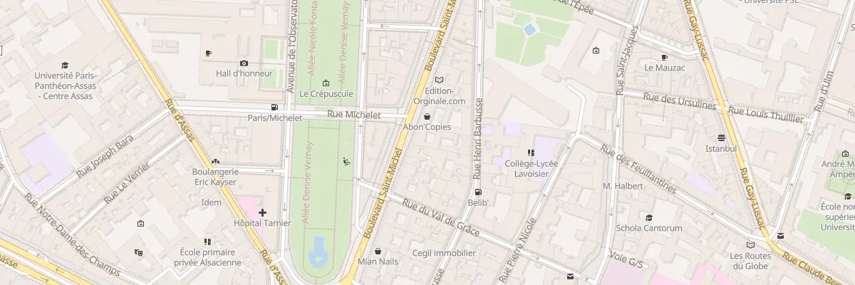 Plan du 129 Bd Saint-Michel à Paris 5e Arrondissement
