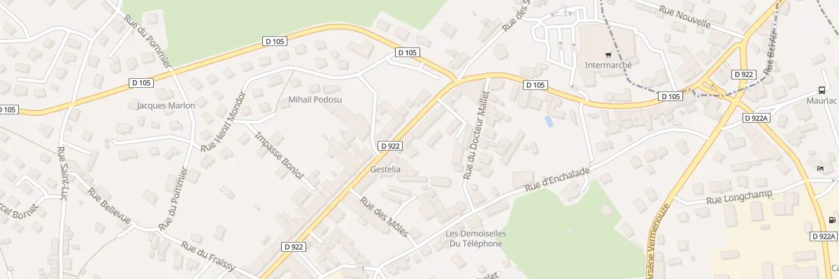 Plan du 6322 Rue du Docteur Mallet à Mauriac