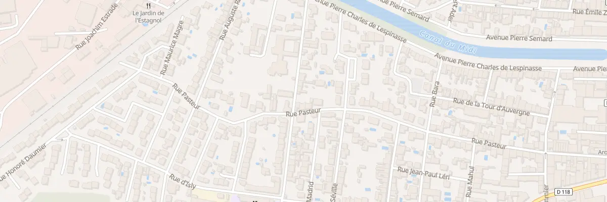 Plan du 74 Rue Pasteur à Carcassonne