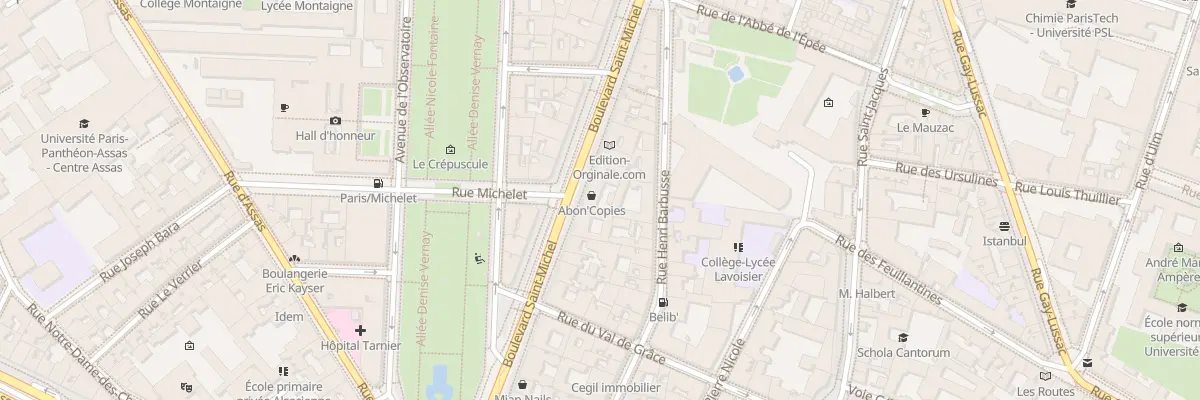 Plan du 127 Bd Saint-Michel à Paris 5e Arrondissement