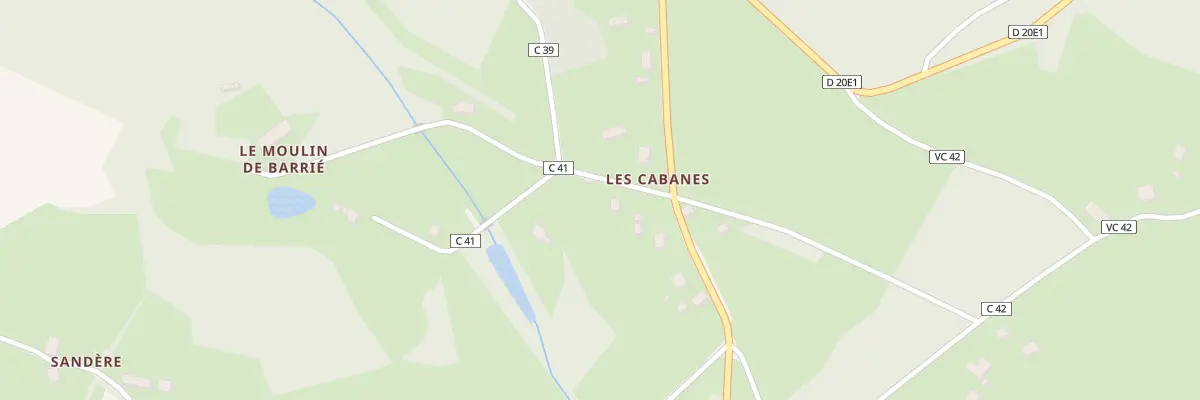 Plan du 5062 Les Cabanes à Sérandon