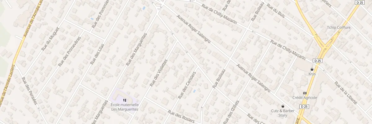 Plan du 25 Rue des Coquelicots à Savigny-sur-Orge