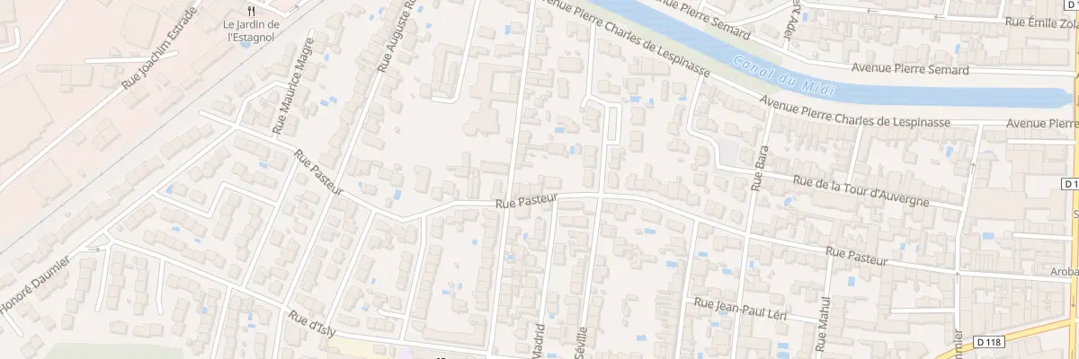 Plan du 72 Rue Pasteur à Carcassonne