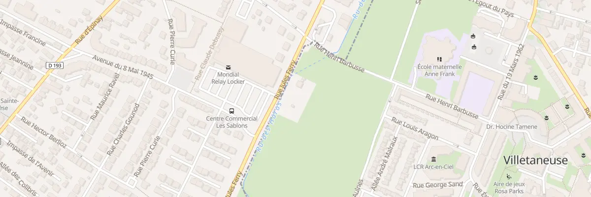 Plan du 95 Rue Jules Ferry à Villetaneuse