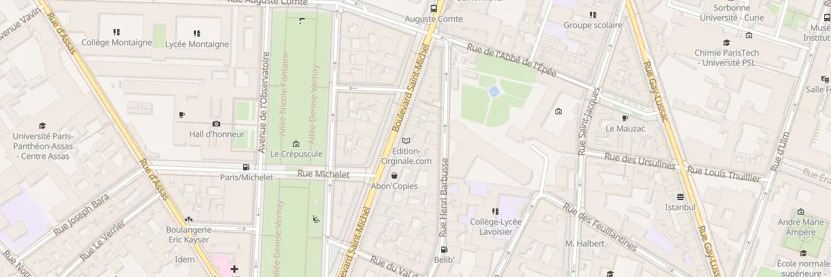 Plan du 121 Bd Saint-Michel à Paris 5e Arrondissement