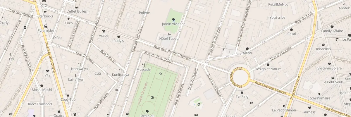 Plan du 7 Rue des Petits Champs à Paris 1er Arrondissement