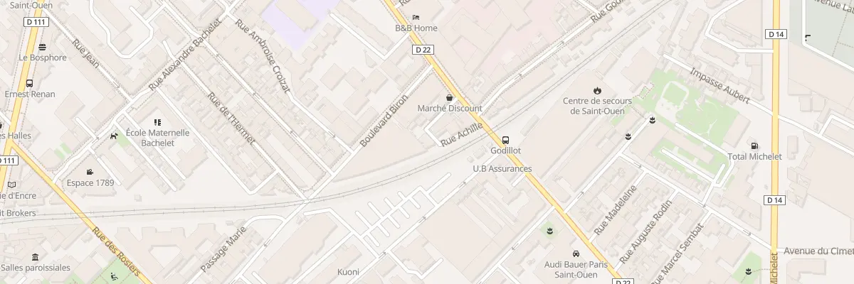 Plan du 2 Rue Berthe à Saint-Ouen-sur-Seine