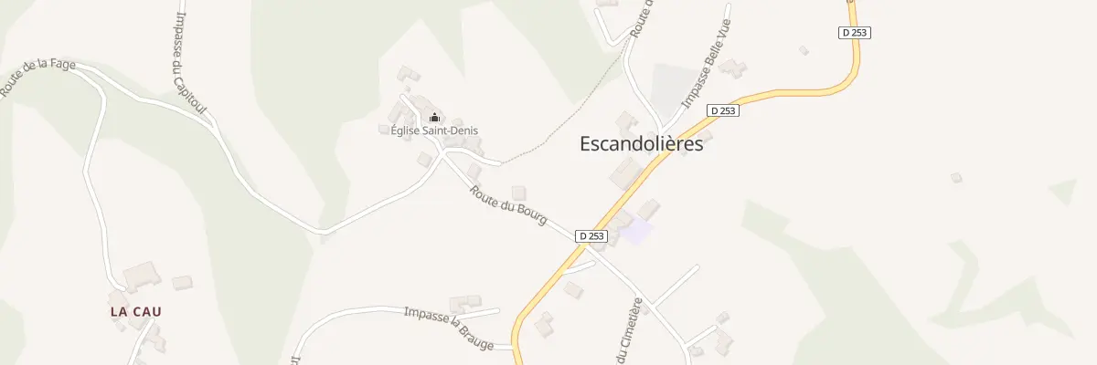 Plan du 76 Rte du Bourg à Escandolières