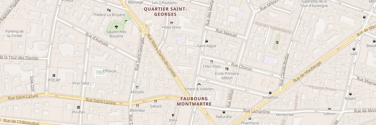 Plan du 11 Rue des Martyrs à Paris 9e Arrondissement