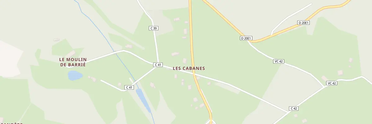 Plan du 5264 Les Cabanes à Sérandon