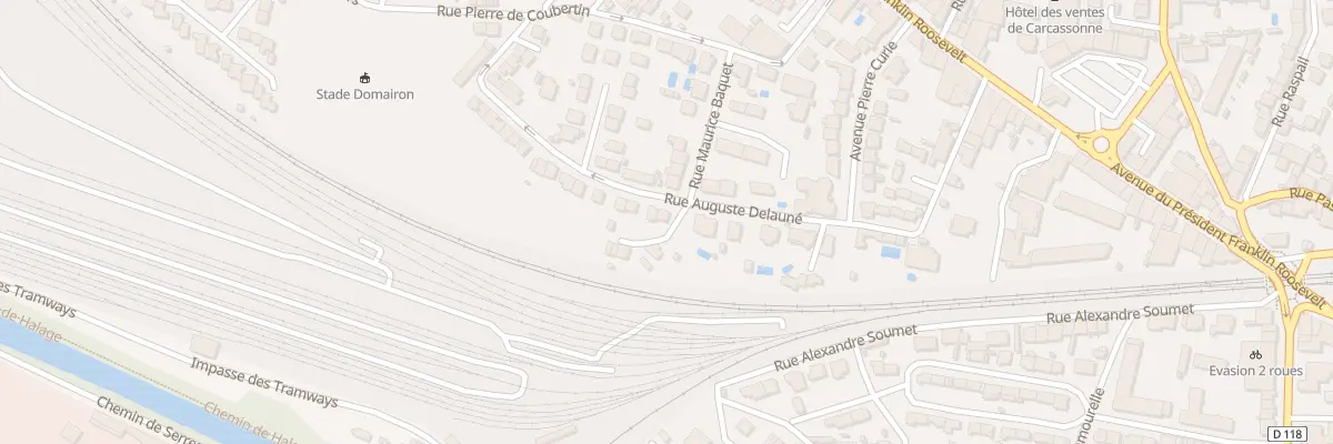 Plan du 15 Rue Auguste Delauné à Carcassonne
