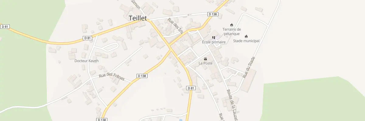Plan du 24 Rue Baron de Solignac à Teillet