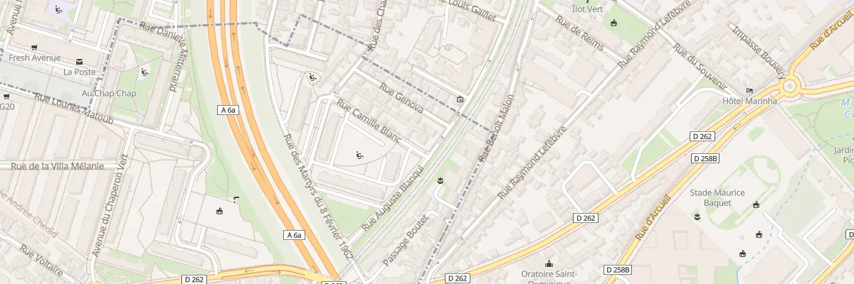 Plan du 22 Rue Camille Blanc à Arcueil