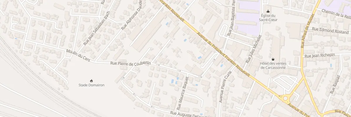 Plan du 20 Rue Pierre de Coubertin à Carcassonne