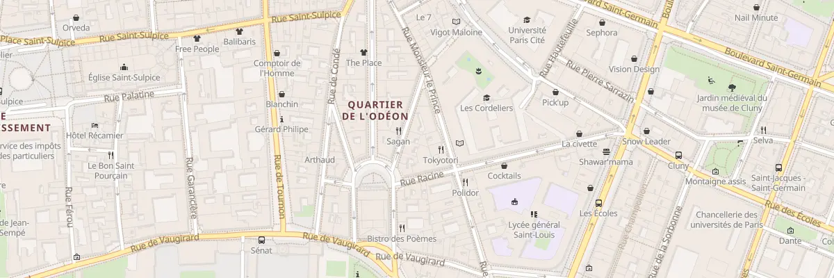 Plan du 5 Rue Casimir Delavigne à Paris 6e Arrondissement