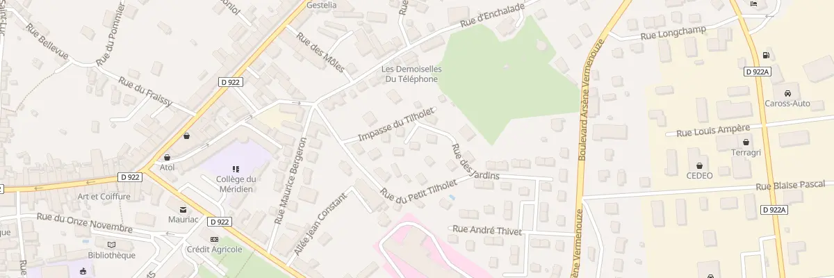 Plan du 13 Rue des Jardins à Mauriac
