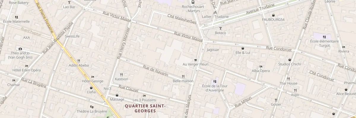 Plan du 43 Rue des Martyrs à Paris 9e Arrondissement
