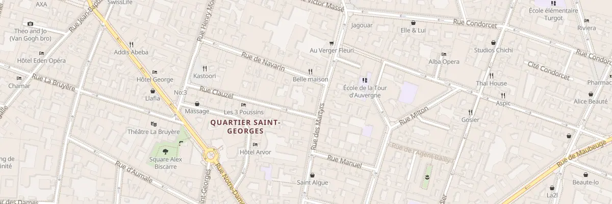 Plan du 35 Rue des Martyrs à Paris 9e Arrondissement