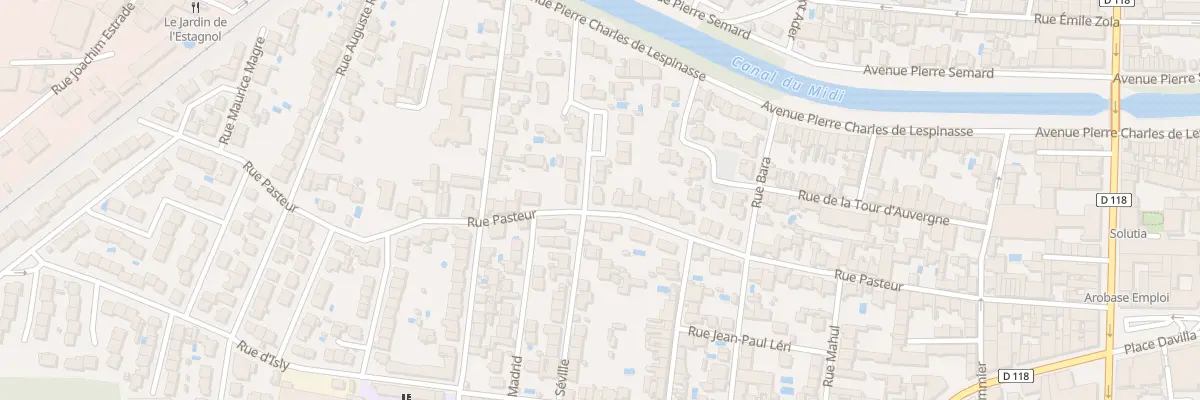 Plan du 66 Rue Pasteur à Carcassonne