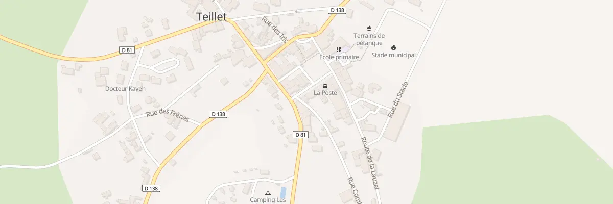 Plan du 1 Rue Combe de Blancot à Teillet