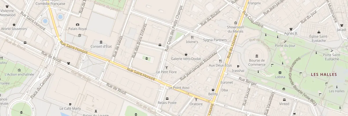 Plan du 10 Rue Croix des Petits Champs à Paris 1er Arrondissement