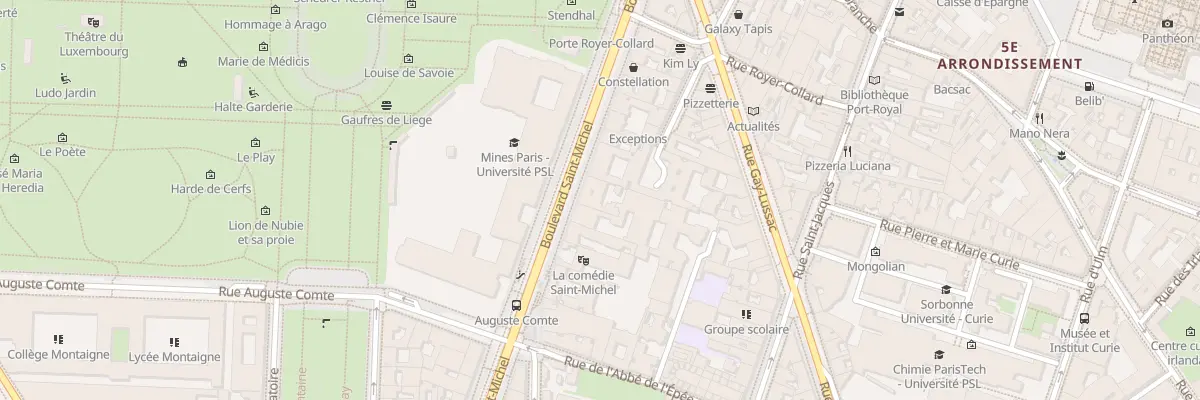 Plan du 89 Bd Saint-Michel à Paris 5e Arrondissement