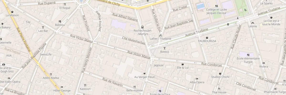 Plan du 59 Rue des Martyrs à Paris 9e Arrondissement