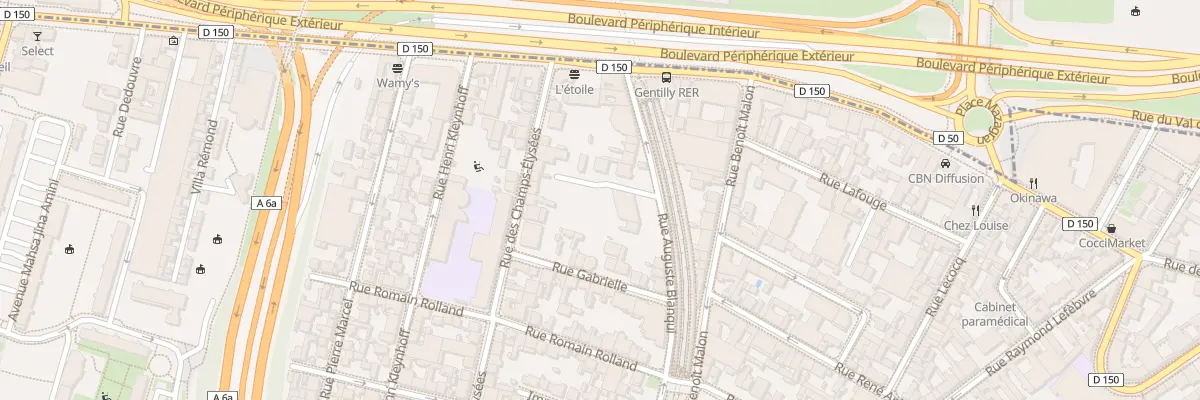 Plan du 16 Rue Auguste Blanqui à Gentilly