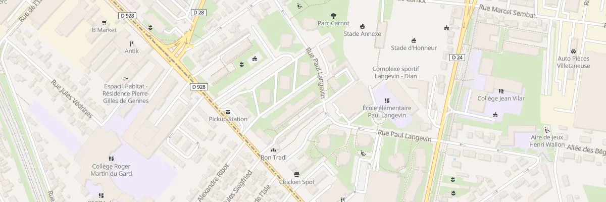 Plan du 60 Rte de Saint-Leu à Villetaneuse