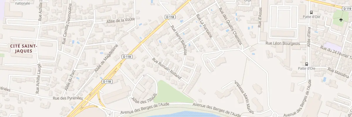 Plan du 7 Rue Henri Barbusse à Carcassonne