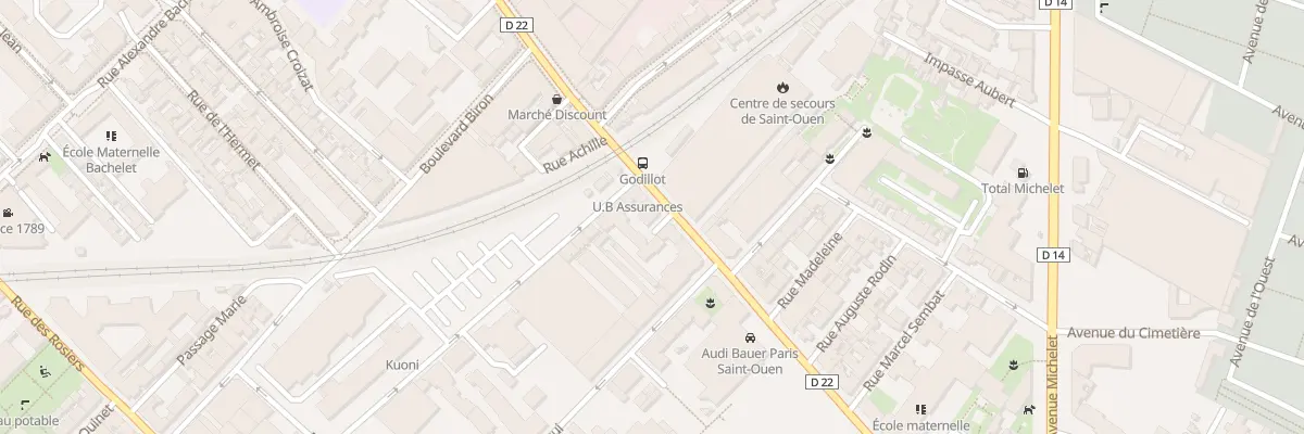 Plan du 68 Rue du Docteur Bauer à Saint-Ouen-sur-Seine