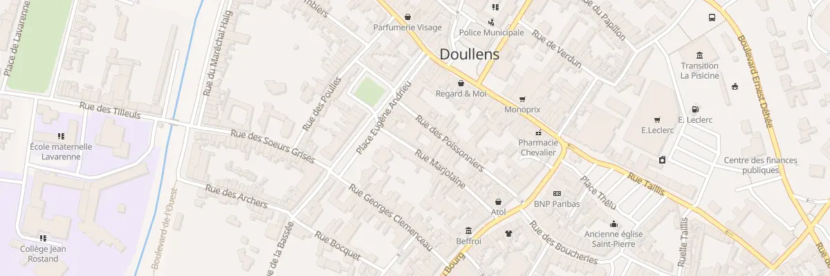 Plan du 14 Rue des Poissonniers à Doullens