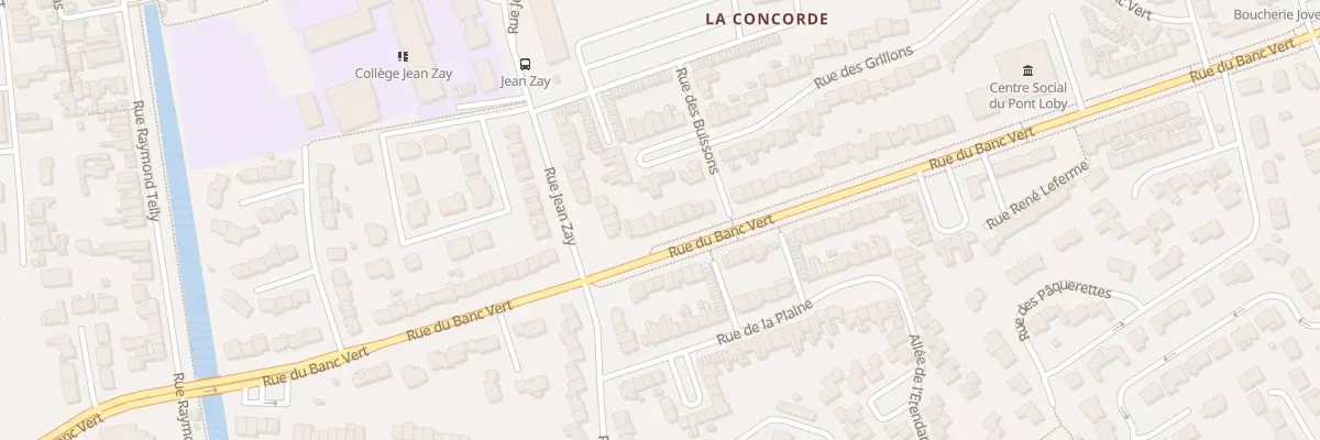 Plan du 1848 Rue du Banc Vert à Dunkerque