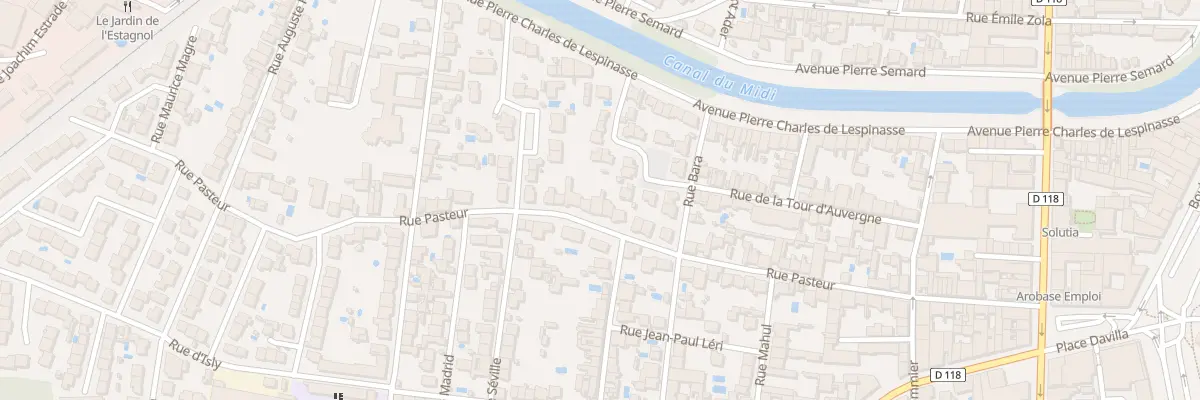 Plan du 60 Rue Pasteur à Carcassonne