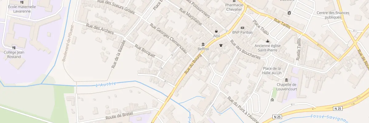 Plan du 16 Rue du Bourg à Doullens