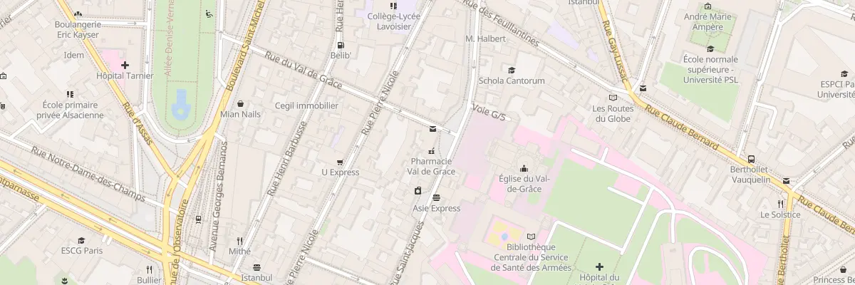 Plan du 6 Pl Alphonse Laveran à Paris 5e Arrondissement