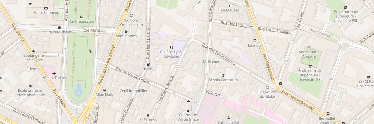 Plan du 11 Rue Pierre Nicole à Paris 5e Arrondissement